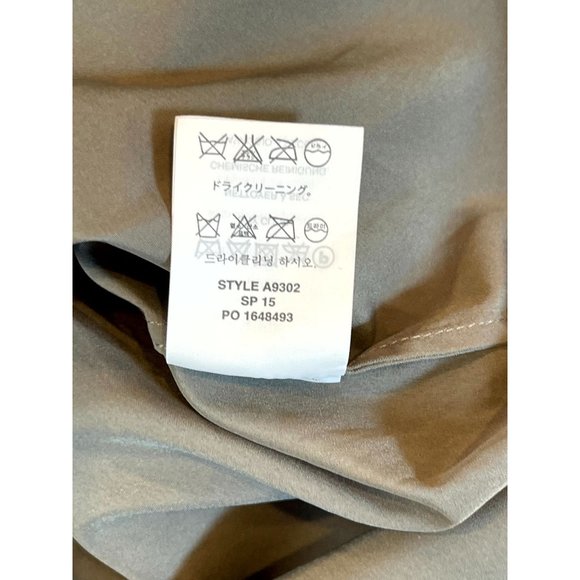 J. Crew Women 100% Silk Serena Mini Skater Dress Rufell Neck Backless Gray 6P - Picture 9 of 9